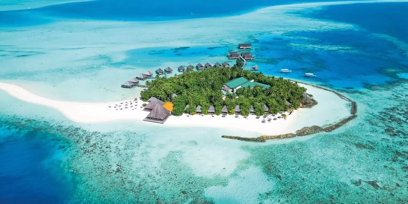 Veraclub Maldive Gangehi panoramica Veraclub Gangehi Island Resort & Spa, Maldive: veduta panoramica dell'isola e del resort