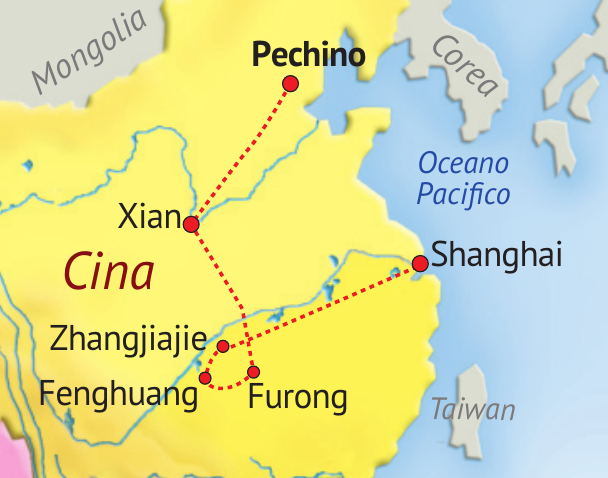Itinerario Tour Cina Avatar da Bari 2027 – Shanghai, Zhangjiajie, Fenghuang, Furong, Xian, Pechino